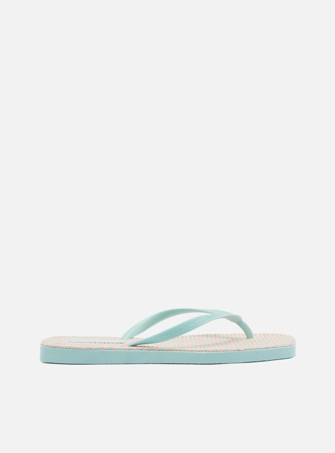 Chinelo de Dedo Azul Square Crochê Brizza