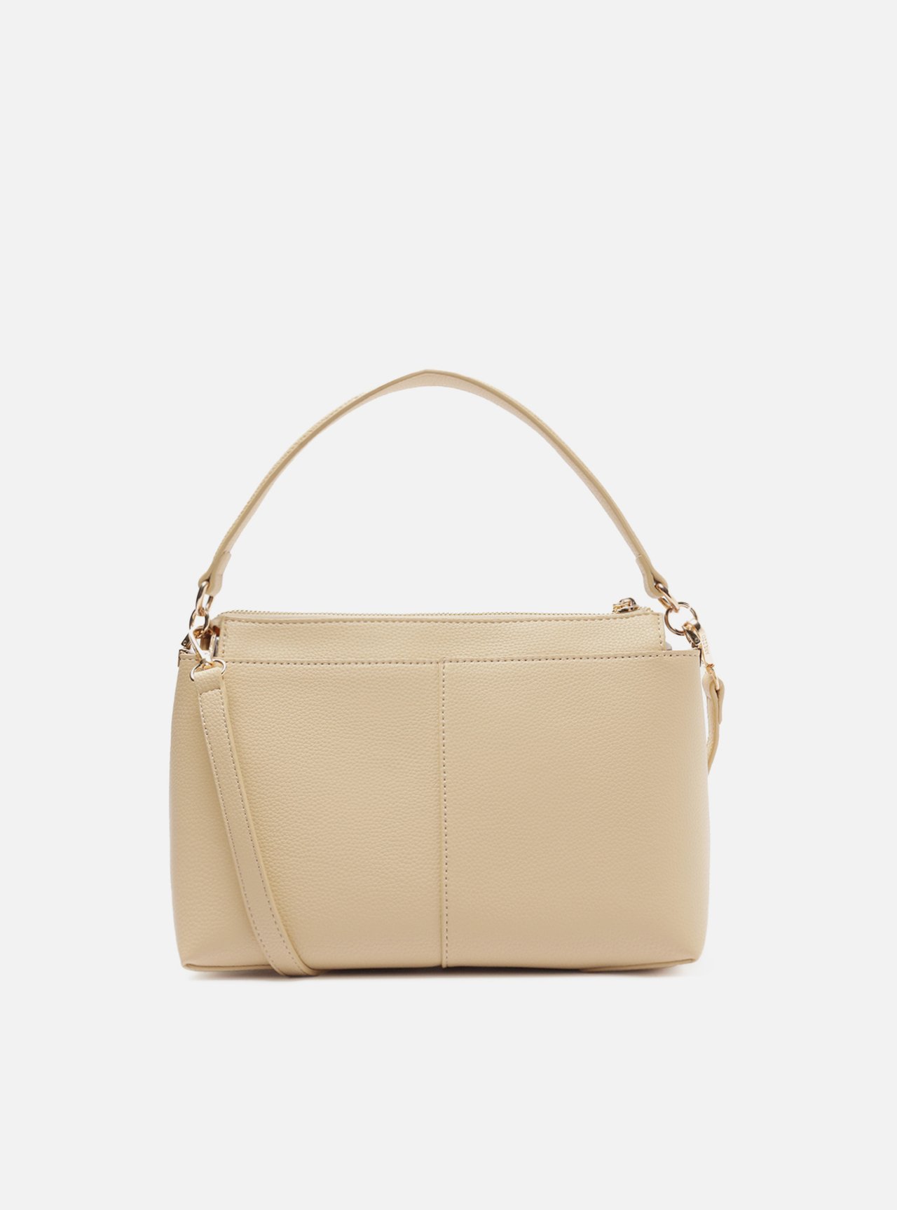 Bolsa Tote Bege Média Bolso Frontal — foto 3