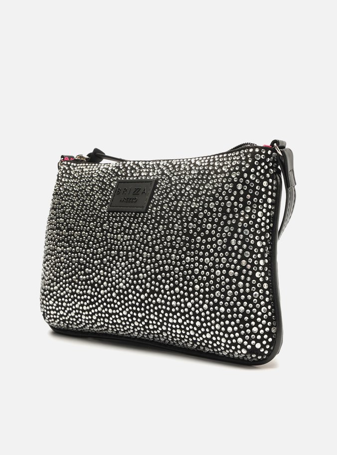 Clutch Preta Nylon Lizza Glam Pequena