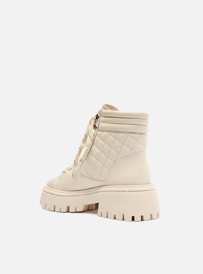 Coturno Off-White Couro Tratorado Matelassê