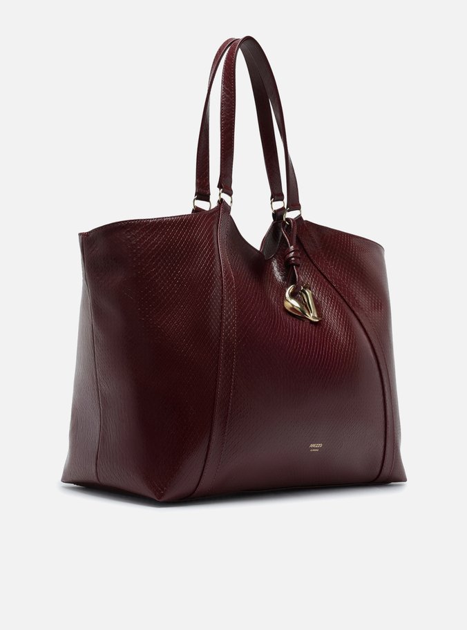 Bolsa Shopping Bordô Envernizada Grande