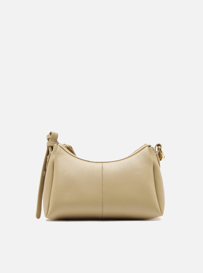 Bolsa Tiracolo Bege Média Texturizada Básica