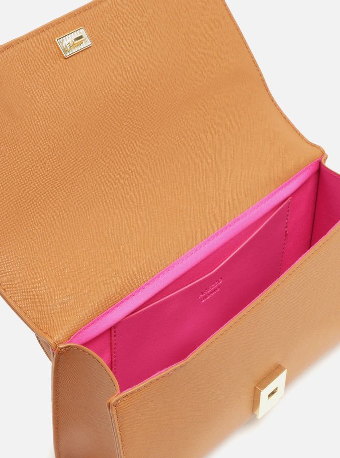 Bolsa Tiracolo Marrom Média Recortes