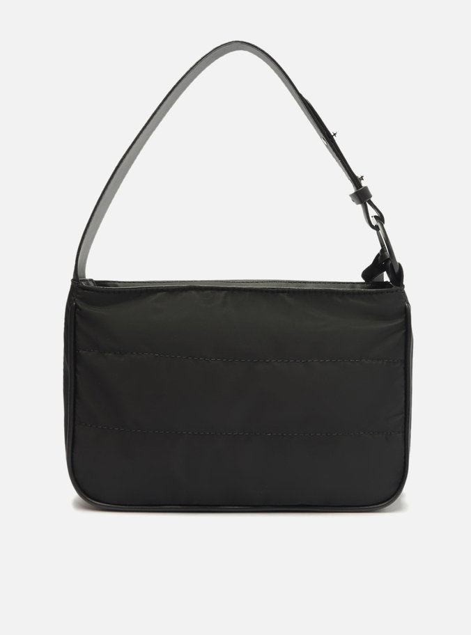 Bolsa Hobo Preta Nylon Pequena Brizza