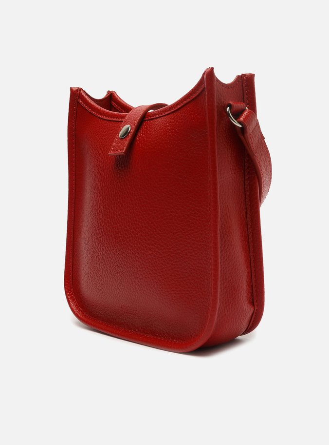 Bolsa Tiracolo Vermelha Média Logo Perfurado