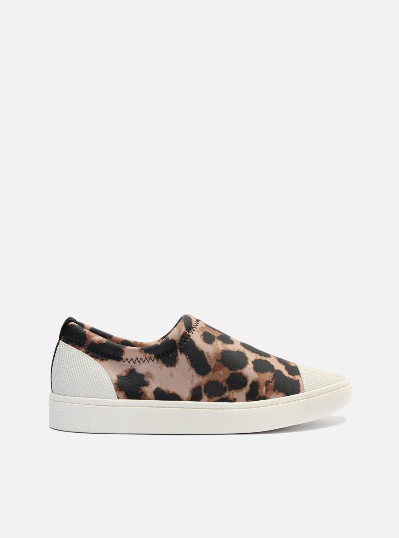 T nis Slip On Animal Print Tecido Biqueira
