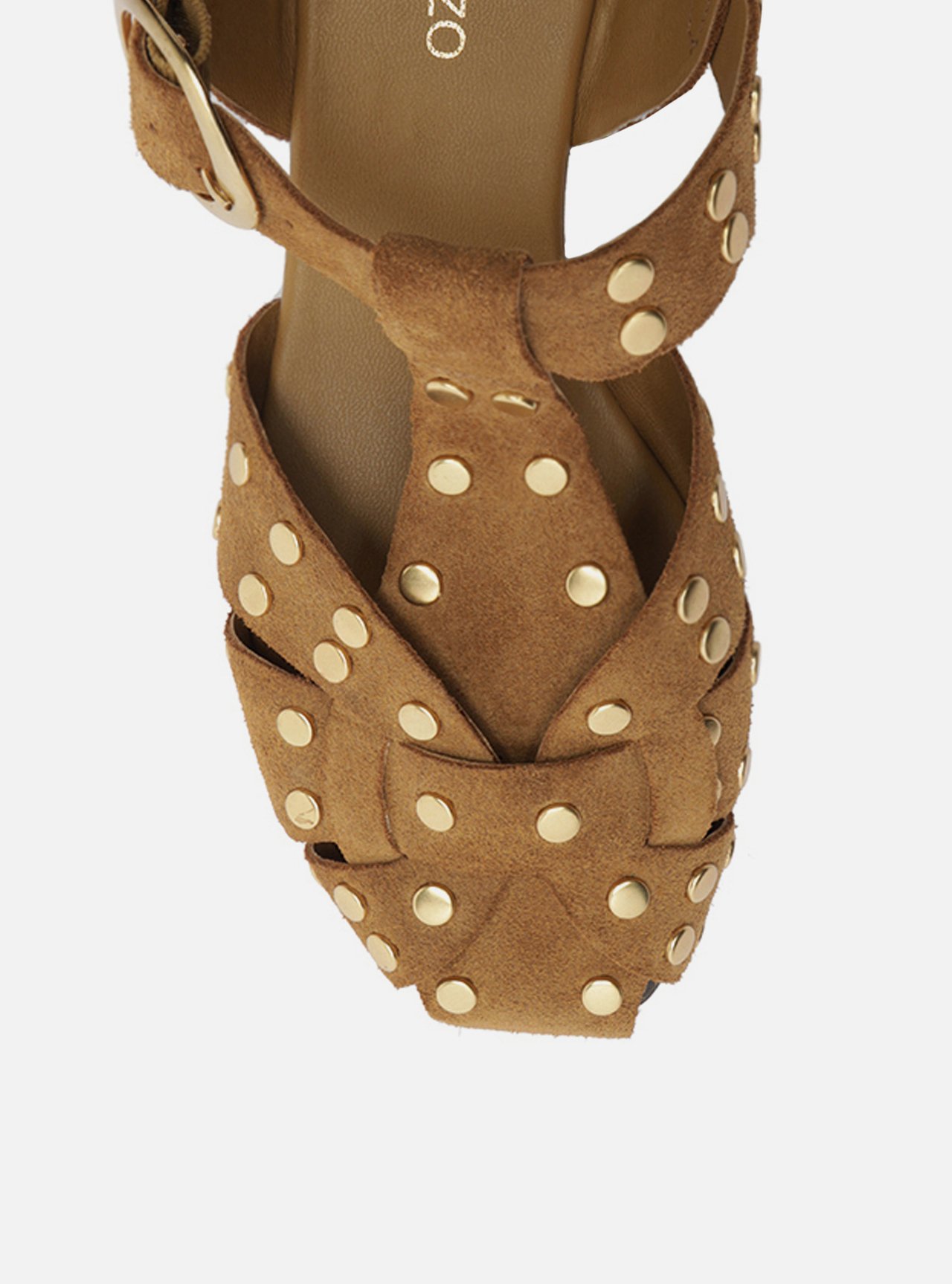Sandália Bege Suede Rebites Fisherman — foto 6