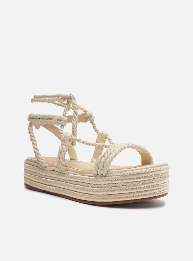 Sandália Off-White Flatform Cordões Mykonos