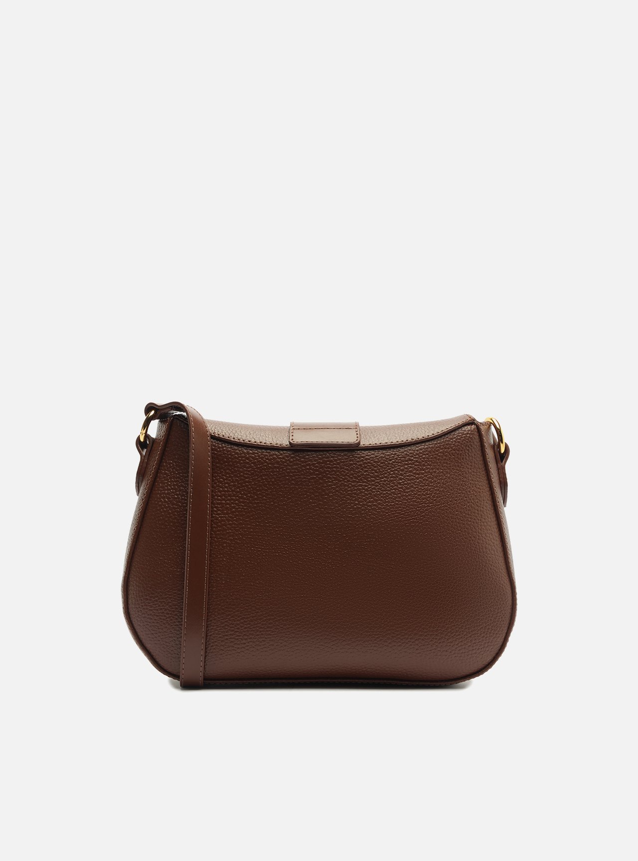 Bolsa Tiracolo Marrom Média Argola Metal — foto 3