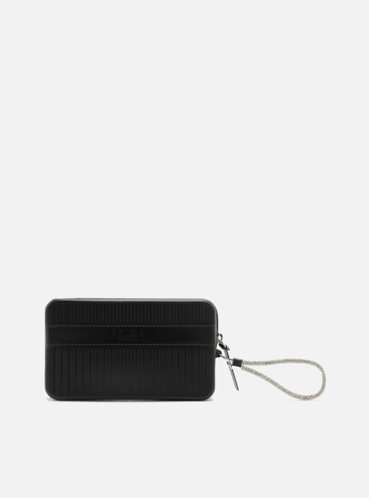 Bolsa Clutch Preta Pequena Vinil Strass Brizza — foto 2