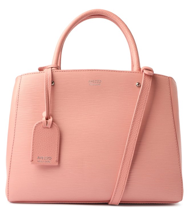 Bolsa Tote Rosa Couro Bella Média