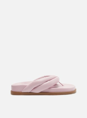 Rasteira Lilás Tiras Largas Flip-Flop