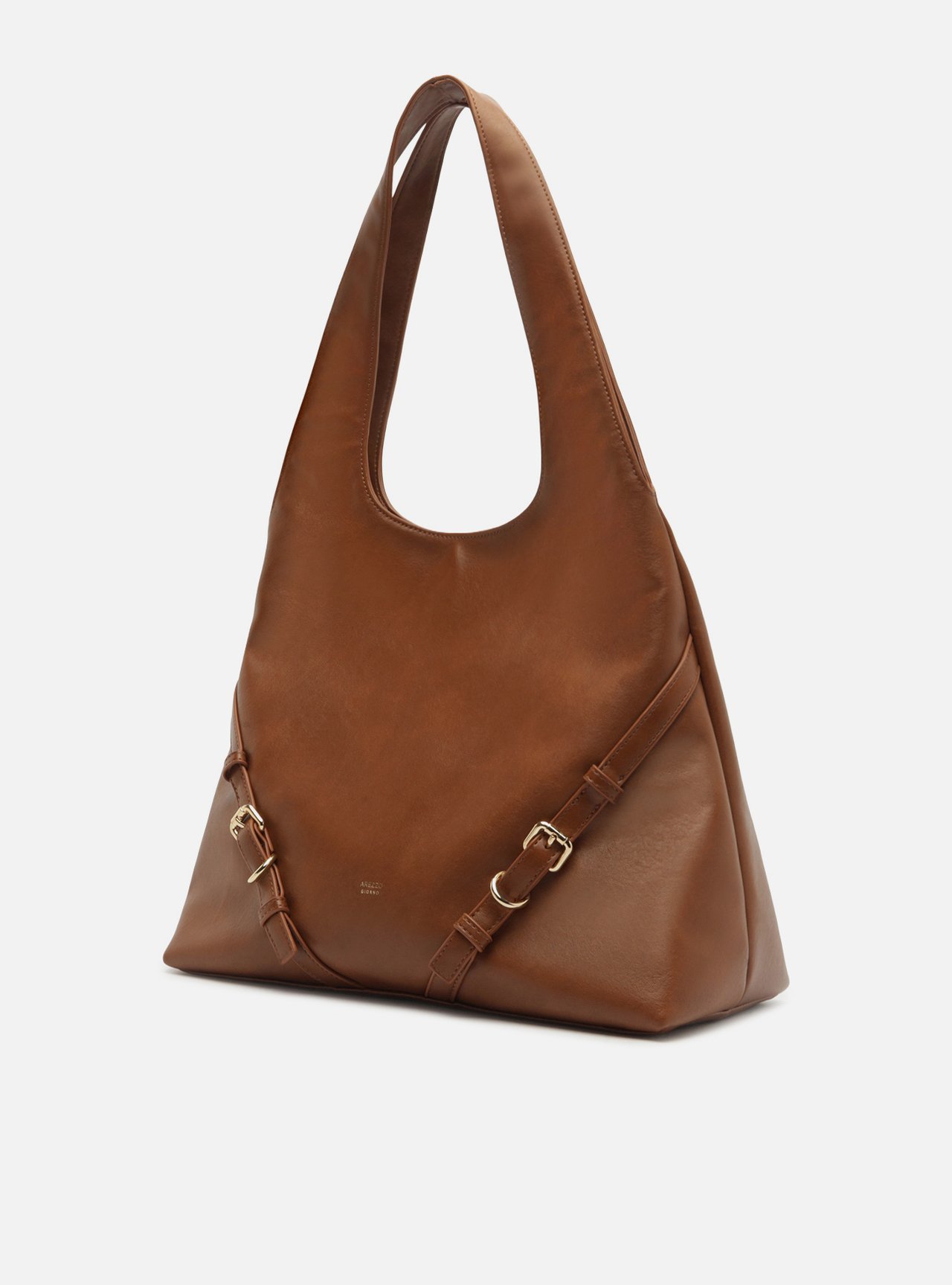 Bolsa Hobo Marrom Grande Fivelas — foto 2