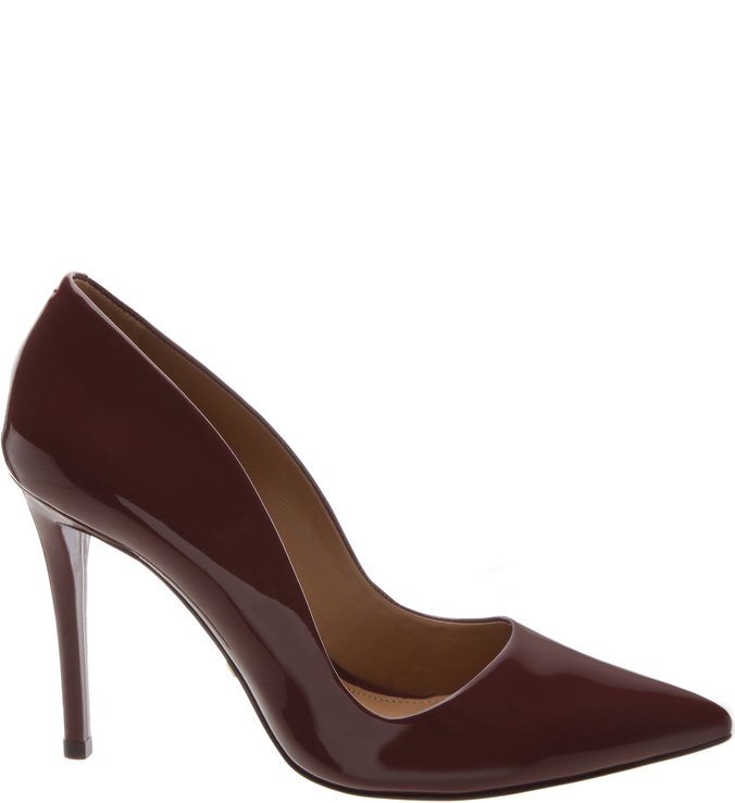 scarpin vinho verniz
