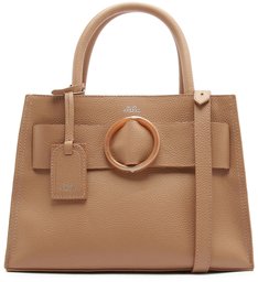 Bolsa Tote Couro Allegra Grande Soft Avelã