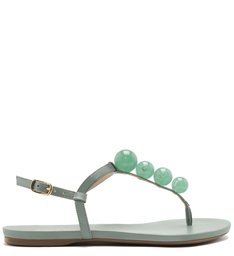 Sandália Rasteira Esferas Acqua Mint